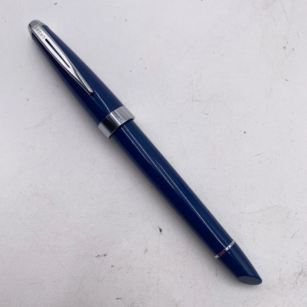 Cross Aventura Fountain Pen Starry Blue Chrome Trim Medium LNC Writing Gift SEO